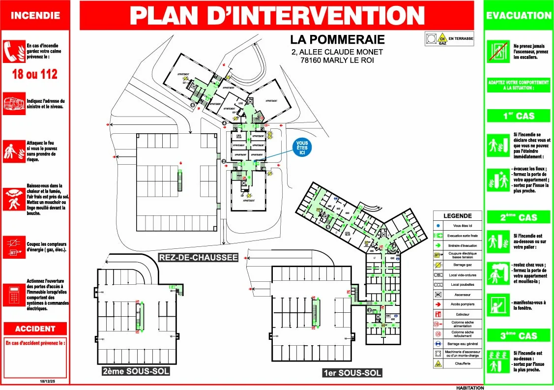 Plan d'intervention détaillé, distinct du plan d'évacuation